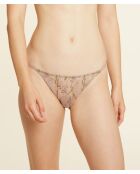 Taupefarbenes Höschen mit Louange-Netzstoff