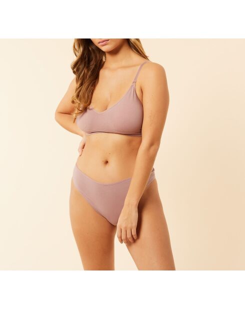 Tanga almendra color topo W21