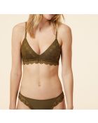 Sujetador sin aros color caqui cielo oliva