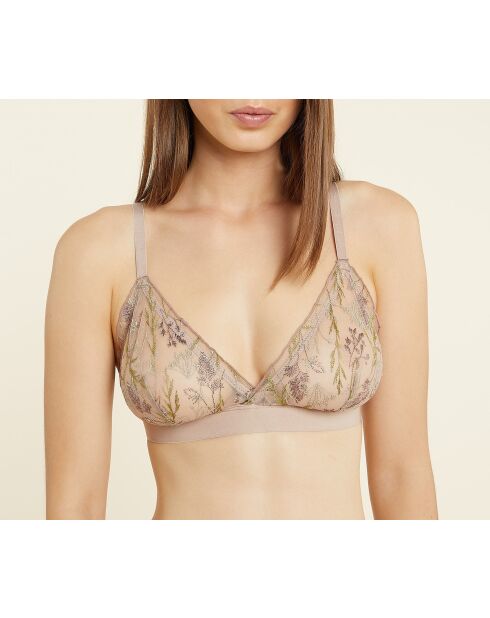 Taupekleurige bh zonder beugel Louange