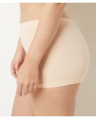 Beige shorty met amandelkleur