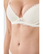 Ecru push-up bh Panama met beugel