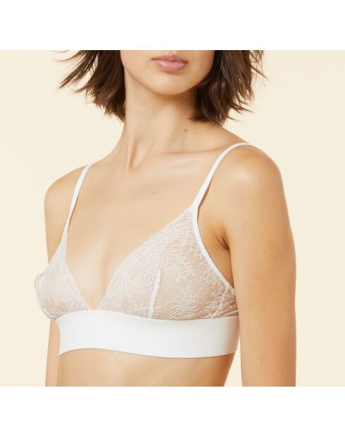Witte bh zonder beugel nr. 8 Sentiment