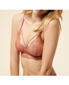 Sujetador sin aros de terracota Karat