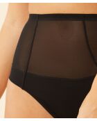 Zwarte string met controle van mesh