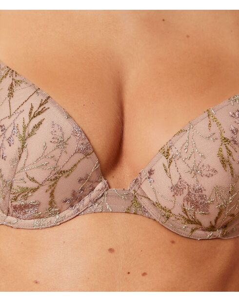 Louange Mesh taupe push-up bh met beugel nr. 2