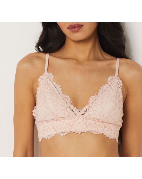 Soutien-gorge sans armatures pad amovible n°8 Success rose poudre