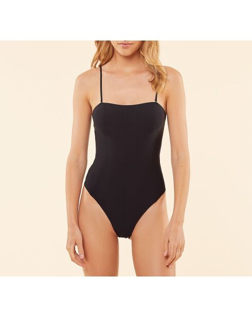 Peplum zwarte bodysuit uit één stuk zonder beugel