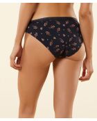 Bragas negras con estampado Aya