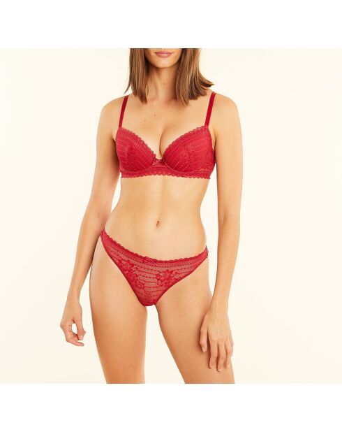 Soutien-gorge avec armatures n°5 Panama rouge