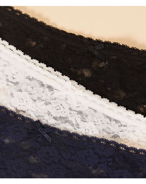 Set di 3 tangas Danta Spe blu scuro