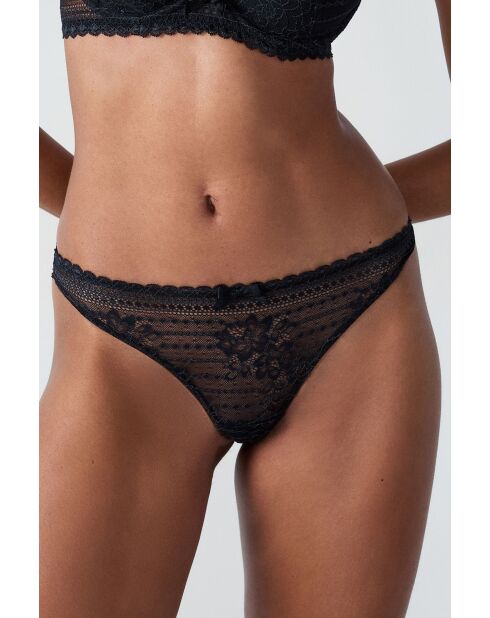 Schwarzer Tanga Panama