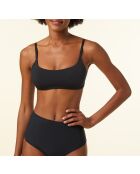 Schwarzer perfekter rahmenloser BH aus Baumwolle