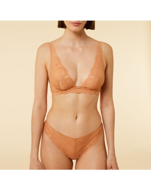 Tanga in Sonnenblumen-Beige