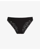 Zwarte Tabby panty in grote maten