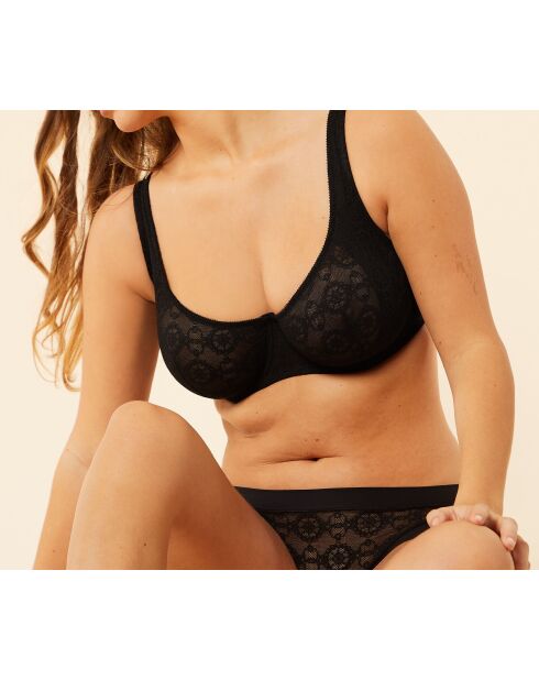 Debby BH ohne Bügel in Übergröße, Schwarz