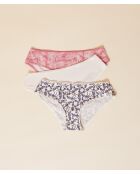 Set de 3 pantalones cortos Adile rosas