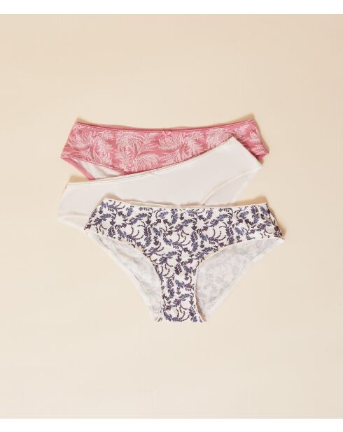 Set di 3 pantaloncini rosa Adile