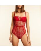 Body intero Red Grenade con ferretto