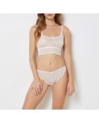 360 ecrufarbener Spitzen-BH ohne Bügel