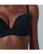 Pure Fit Push-up-BH ohne Bügel, schwarz