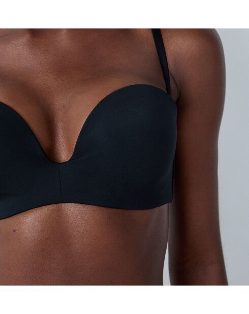 Pure Fit Push-up-BH ohne Bügel, schwarz