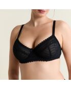 Soutien-gorge avec armatures Panama noir