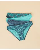Set de 4 braguitas Ertane de color verde pato