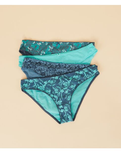 Lot de 4 culottes Ertane vert canard