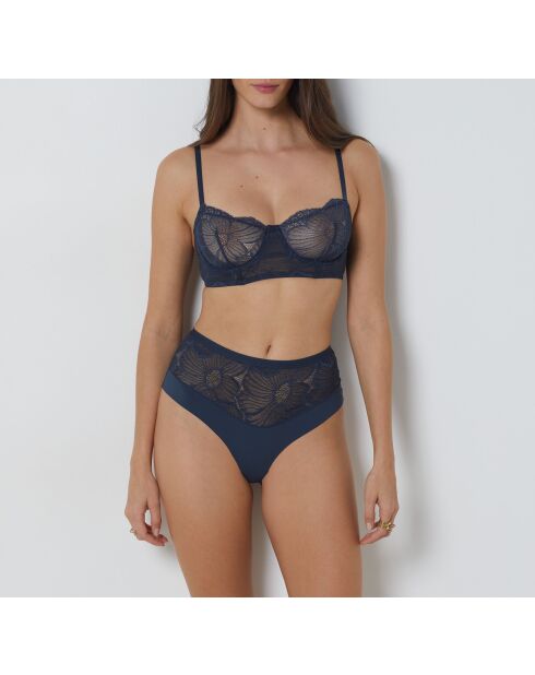 Marineblauwe Flexi Lace bh met beugel nr. 9