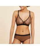 Schwarzer rahmenloser Jojoba-BH