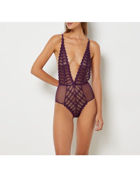 Body intero senza ferretto Panache color prugna