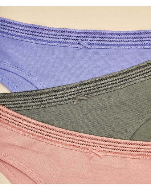 Set di 3 pantaloncini rosa Anissa