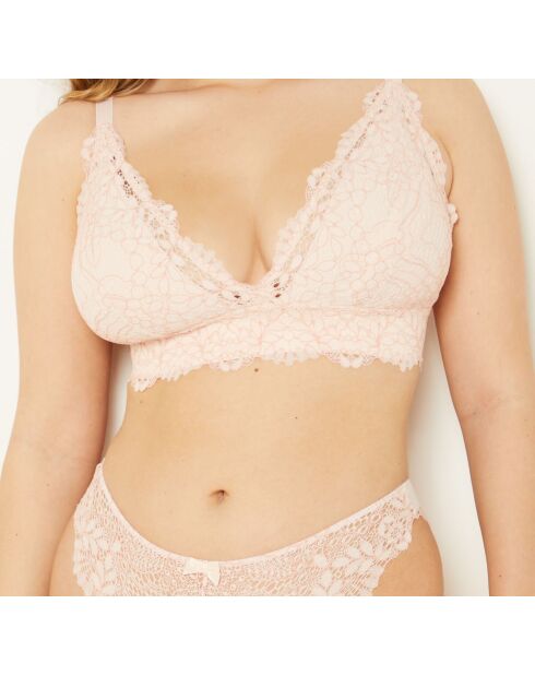 Soutien-gorge sans armatures pad amovible n°8 Success rose poudre