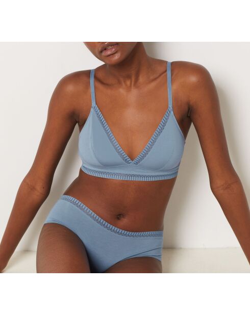 Soutien-gorge sans armatures pad amovible Happily bleu