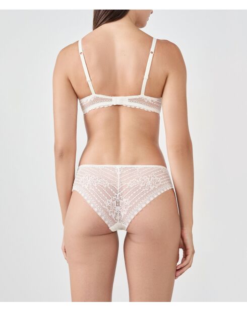 Ecru push-up bh Panama met beugel