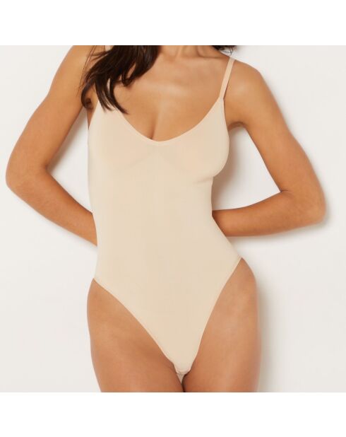 Body intero beige senza ferretto Power Byetam