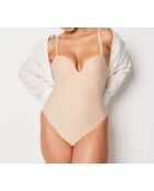 Body de una pieza sin aros en color beige Control Byetam