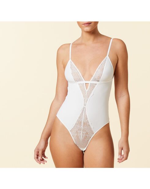 Body blanco sin aros Sentiment de una sola pieza