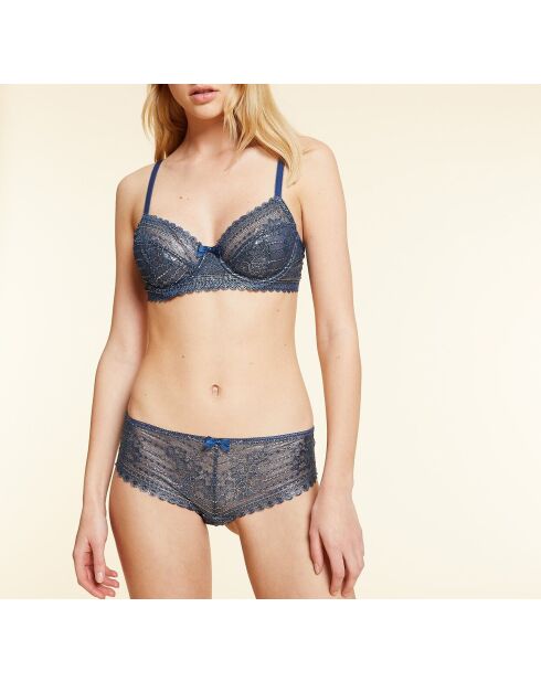Soutien-gorge avec armatures Panama bleu