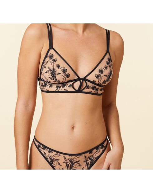 Reggiseno senza ferretto nero Fougue