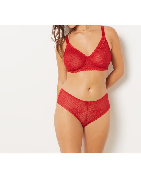 Soutien-gorge Minimizer avec armatures Panama rouge