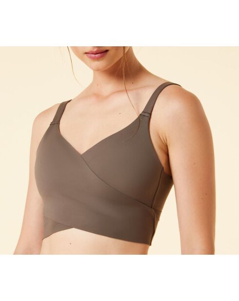 24 Hours kaki olijfkleurige bh zonder beugel