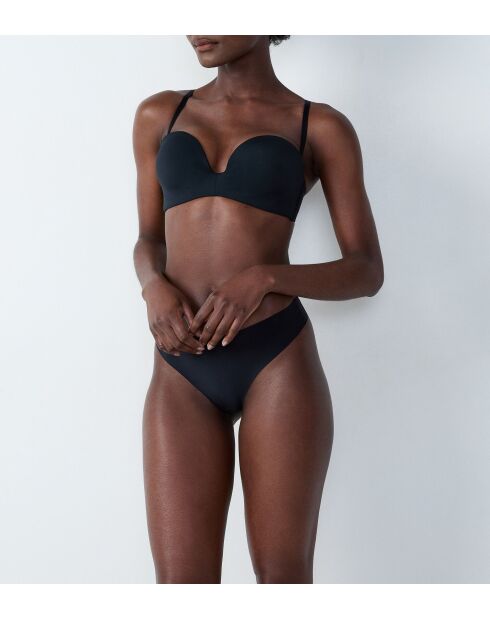 Pure Fit Push-up-BH ohne Bügel, schwarz