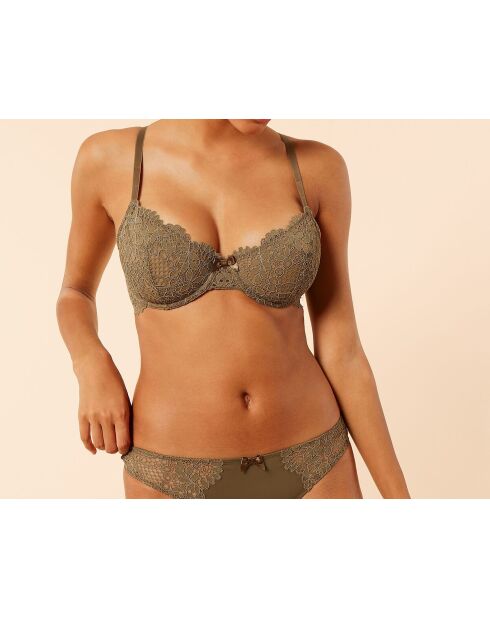 Success kaki olijfkleurige bh met beugel