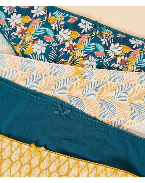 Set van 4 Ines eendengroene slipjes