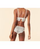 Inkt-ecru bh zonder beugel