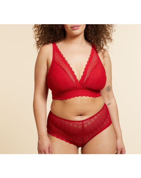 Soutien-gorge sans armatures pad amovible n°8 Cherie Cherie rouge