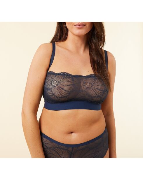 Flexi Lace marineblauwe beha met beugel