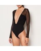 Couture zwarte romper uit één stuk zonder beugel